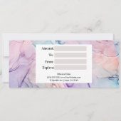 Invitation Certificat cadeau Ethereal Pastel Watercolor (Dos)
