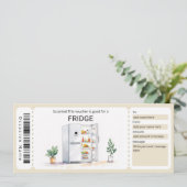 Invitation Certificat-cadeau Frigo Surprise (Debout devant)