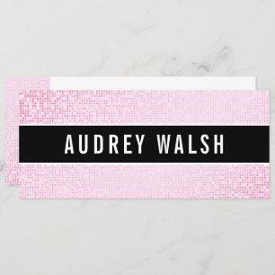 Invitation Certificat cadeau Girly Stylish Pink Sequin Black