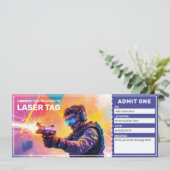 Invitation Certificat Cadeau Laser Tag (Debout devant)