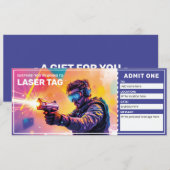 Invitation Certificat Cadeau Laser Tag (Devant / Derrière)