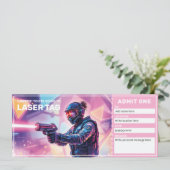 Invitation Certificat-cadeau Laser Tag (Debout devant)