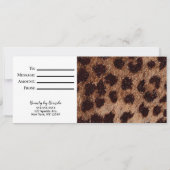 Invitation Certificat Cadeau Léopard Guépard Pailleté Scintil (Dos)