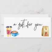 Invitation Certificat cadeau manuscrit Café Entreprise (Devant)