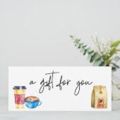 Invitation Certificat Cadeau Manuscrit Entreprise Café (Debout devant)