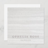 Invitation Certificat cadeau Marbre blanc simple et élégant (Devant / Derrière)