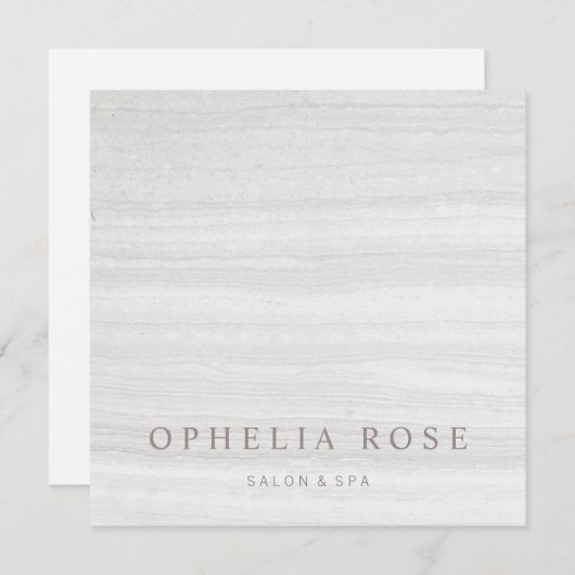 Invitation Certificat cadeau Marbre blanc simple et élégant (Devant / Derrière)