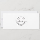 Invitation Certificat Cadeau Moderne Logo Or Noir (Dos)