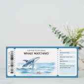 Invitation Certificat Cadeau Observation de Baleines (Debout devant)