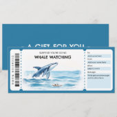 Invitation Certificat Cadeau Observation de Baleines (Devant / Derrière)