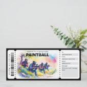 Invitation Certificat-cadeau Paintball (Debout devant)