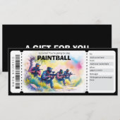 Invitation Certificat-cadeau Paintball (Devant / Derrière)