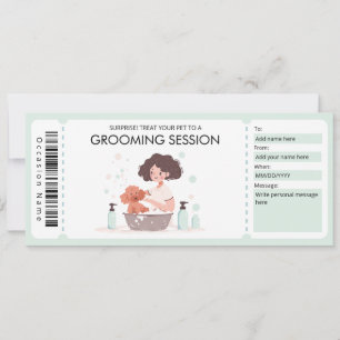 Invitation Certificat-cadeau pour animaux de compagnie ou pou