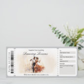 Invitation Certificat Cadeau pour Cours de Danse de Salon Sur (Debout devant)