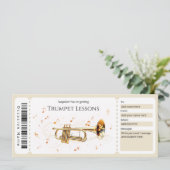 Invitation Certificat Cadeau pour Cours de Trompette (Debout devant)