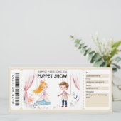 Invitation Certificat-cadeau pour un spectacle de marionnette (Debout devant)