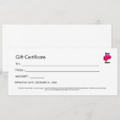 Invitation Certificat Cadeau Professionnel Simple avec Logo P (Devant / Derrière)