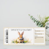 Invitation Certificat cadeau Rabbit modifiable (Debout devant)