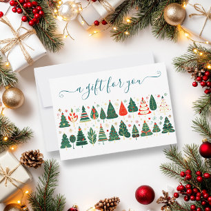 Invitation Certificat Cadeau Sapin de Noël Scandinave