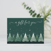 Invitation Certificat-cadeau Sapins de Noël (Debout devant)