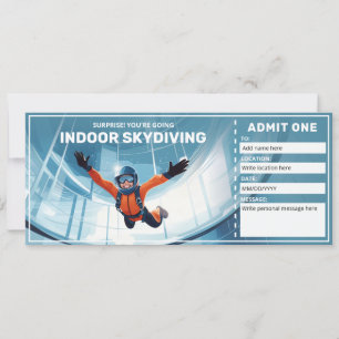 Invitation Certificat cadeau Skydiving intérieur, Sky Dive Ti