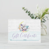 Invitation Certificat cadeau Southern Floral Cotton Moon Card (Debout devant)