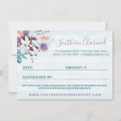 Invitation Certificat cadeau Southern Floral Cotton Moon Card (Dos)
