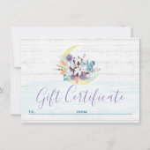 Invitation Certificat cadeau Southern Floral Cotton Moon Card (Devant)