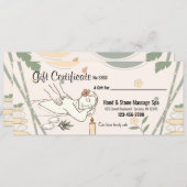 Invitation Certificat cadeau Spa de massage (Devant / Derrière)