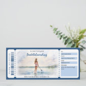 Invitation Certificat cadeau surprise Paddleboard pour femme (Debout devant)