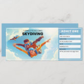 Invitation Certificat cadeau Tandem Skydiving (Devant / Derrière)