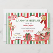Invitation Certificat d'adoption de lutin (Devant)