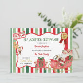 Invitation Certificat d'adoption de lutin (Debout devant)
