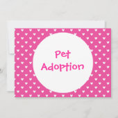 Invitation Certificat d'adoption pour animaux de compagnie, a (Dos)