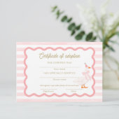 Invitation Certificat d'Adoption pour le 1er Anniversaire de (Debout devant)