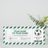 Invitation Certificat de billet de jeu cadeau surprise de foo (Debout devant)