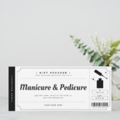 Invitation Certificat de bon cadeau de manucure et pédicure (Debout devant)