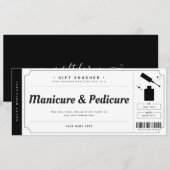 Invitation Certificat de bon cadeau de manucure pédicure (Devant / Derrière)