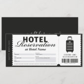Invitation Certificat de bon de réservation d'hôtel (Devant / Derrière)