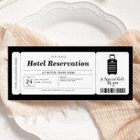 Certificat de bon de séjour en hôtel pour vacances