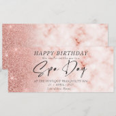 Invitation Certificat de bon d'or du Rose de jour Spa personn (Devant / Derrière)