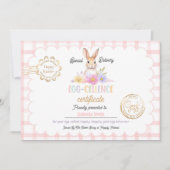 Invitation Certificat de célérité pour oeufs de Pâques person (Devant)