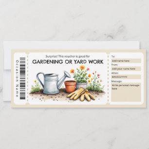 Invitation Certificat de jardinage et de travaux de jardin
