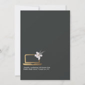 Invitation Certificat de partie virtuelle Black & Gold (Dos)