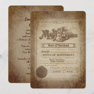 Invitation Certificat de Renouvellement de Vœux de Mariage Vi