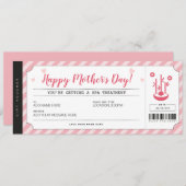 Invitation Certificat du bon de traitement Spa de jour pour m (Devant / Derrière)