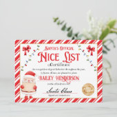 Invitation Certificat Nice de Père Noël approuvé deux fois vé (Debout devant)