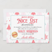 Invitation Certificat Nice de Père Noël approuvé deux fois vé (Devant)