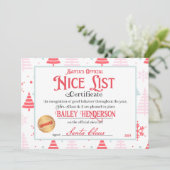 Invitation Certificat Nice de Père Noël approuvé deux fois vé (Debout devant)