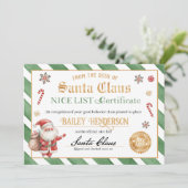 Invitation Certificat Nice de Père Noël Sceau d'approbation (Debout devant)
